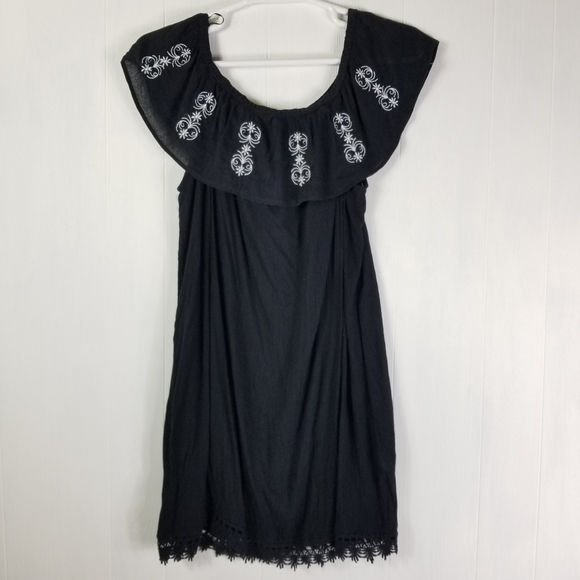 New Directions black gauze dress sz XL - Picture 2 of 7